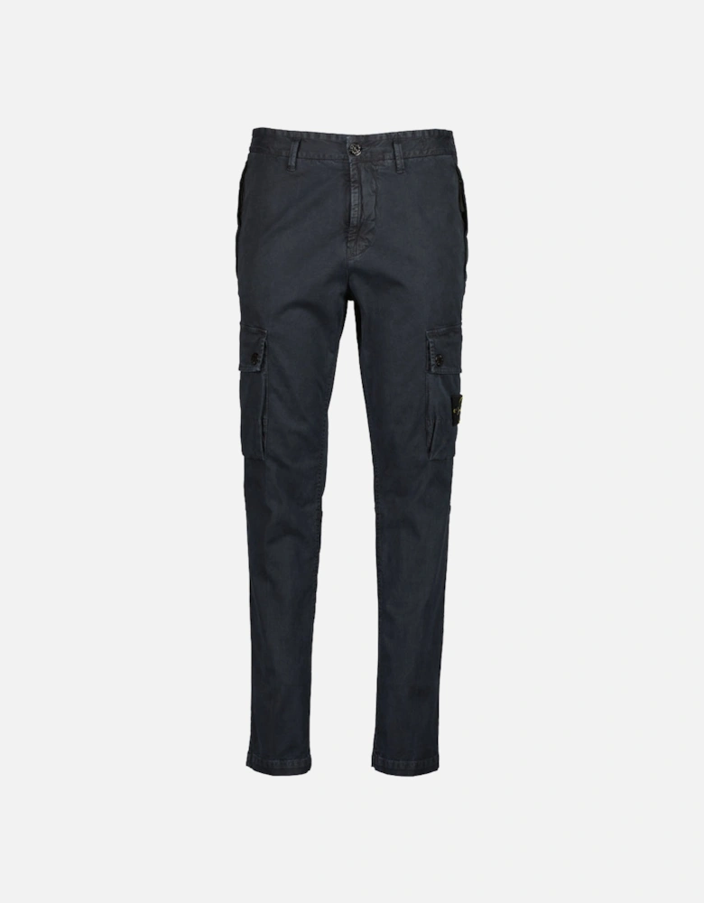 Stretch Cotton 'OLD' Effect Cargo Pants