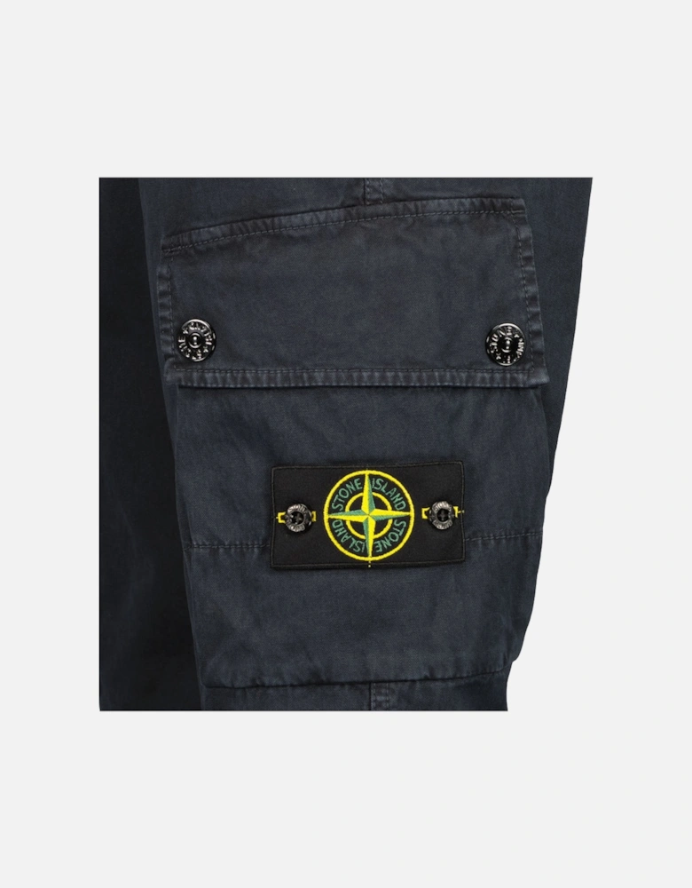 Stretch Cotton 'OLD' Effect Cargo Pants