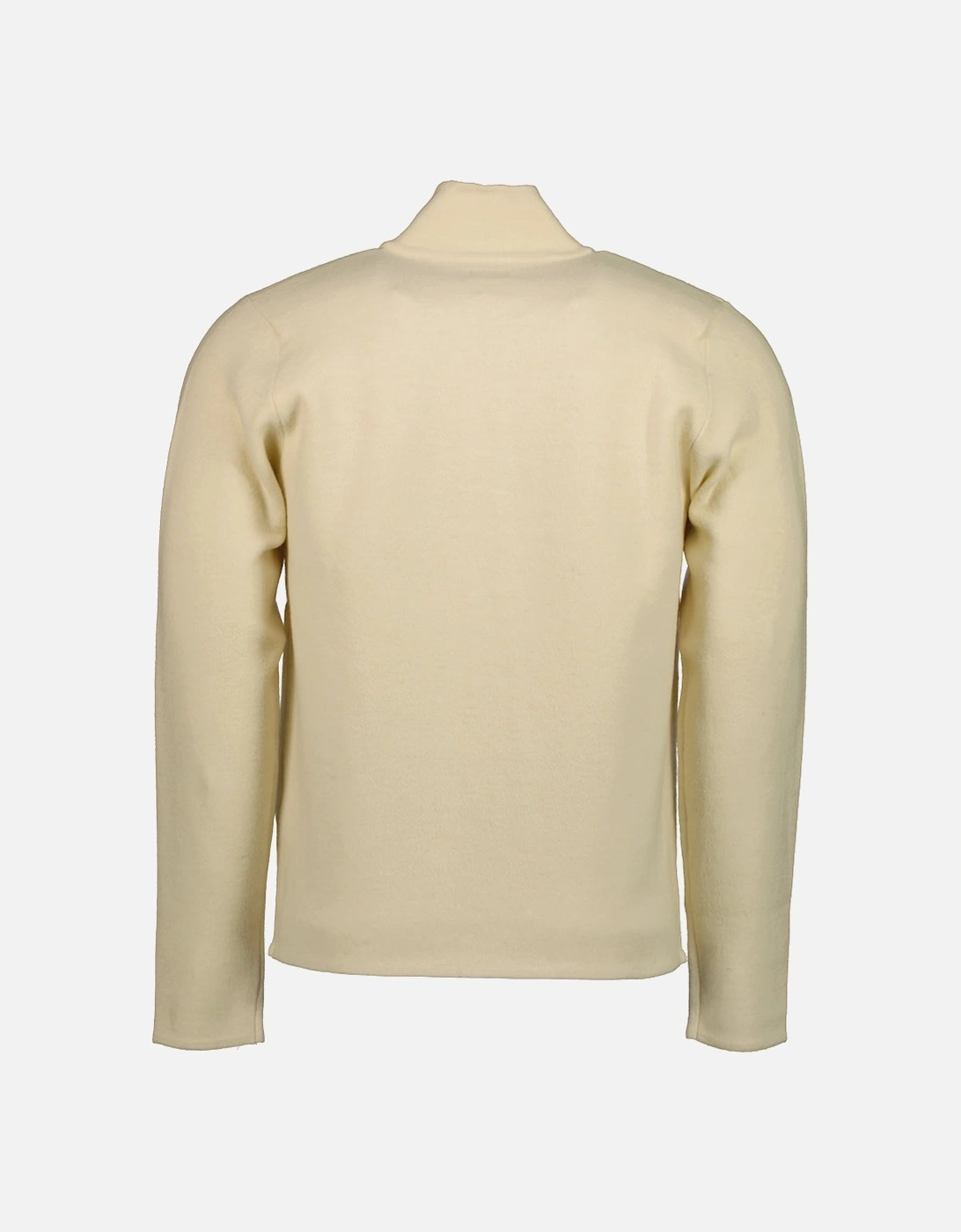 Embroidered Cuff Logo Zip Knit