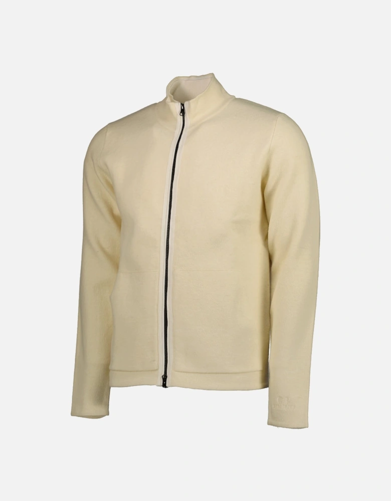 Embroidered Cuff Logo Zip Knit