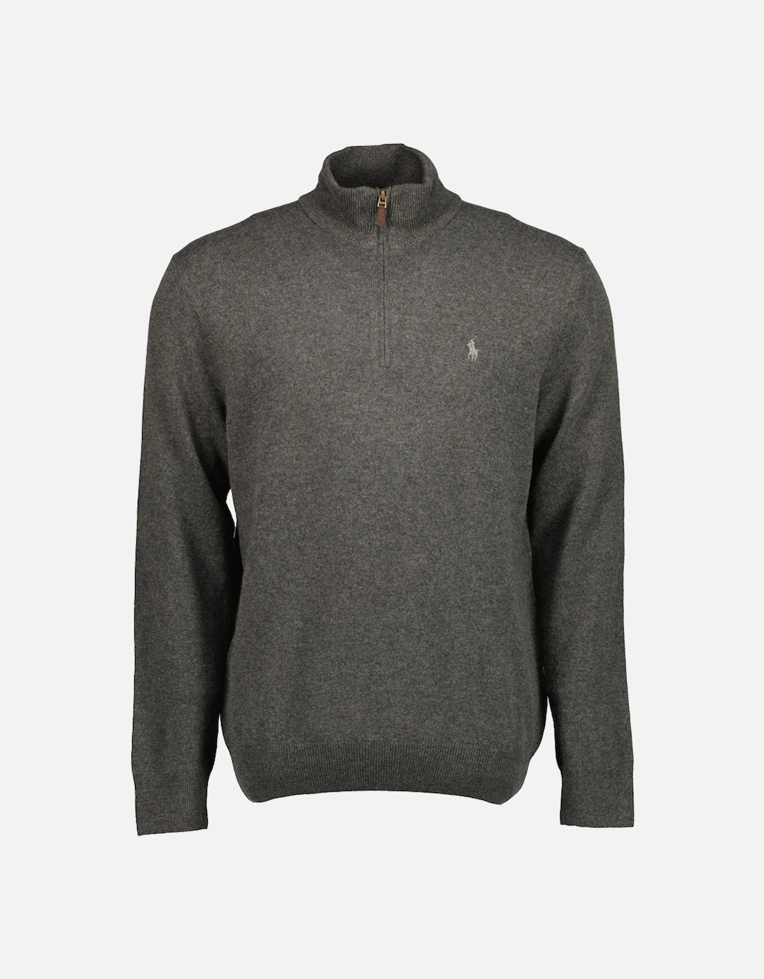 Ralph Lauren Men's Grey Merino Wool Quarter Zip Jumper  40 L