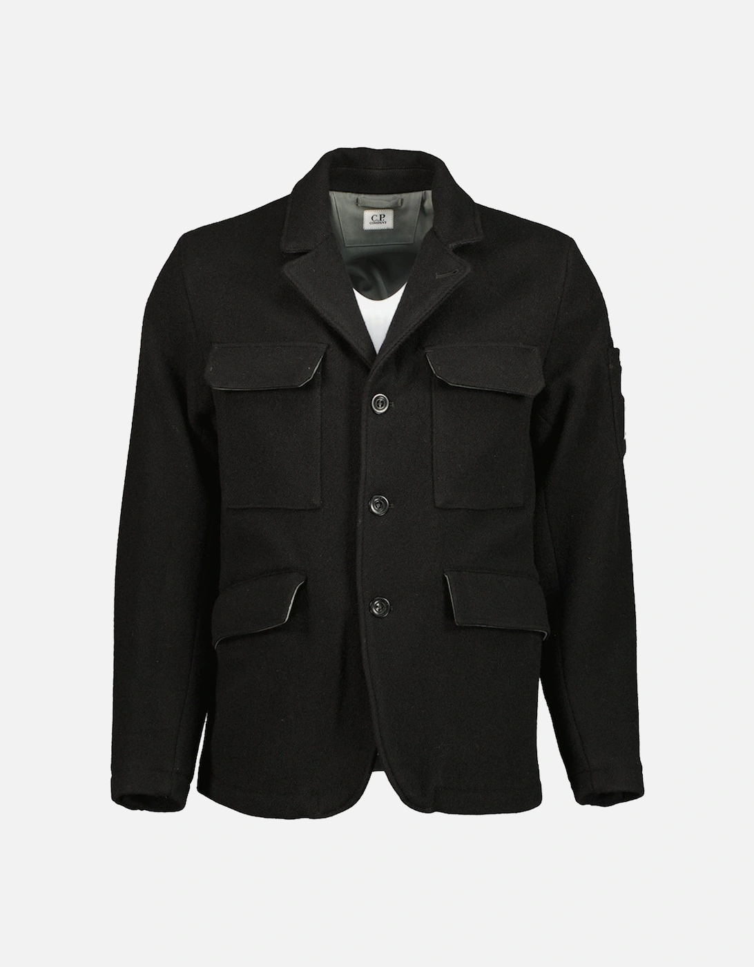 Cp Company Men's Black C.p. Duffel Lens Blazer  42/Regular Xl