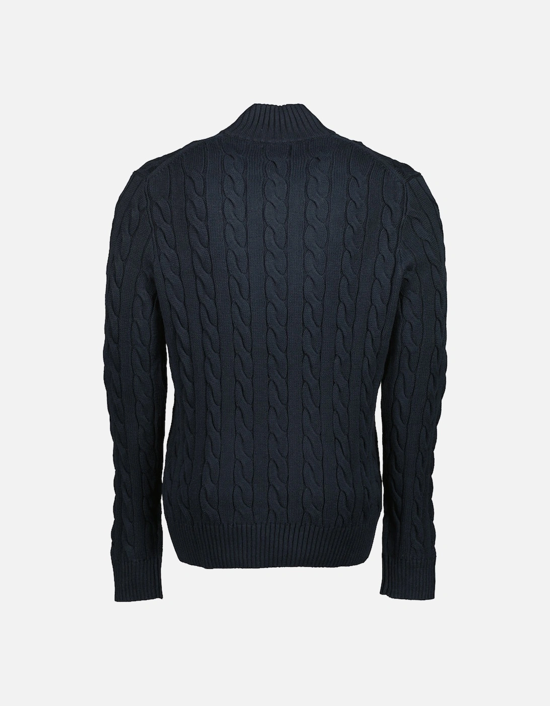 Cable-Knit Quarter Zip Jumper