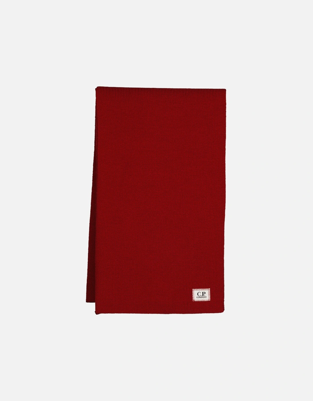 Cp Company Men's Red Re-Wool Knit Scarf - Size: Uni
