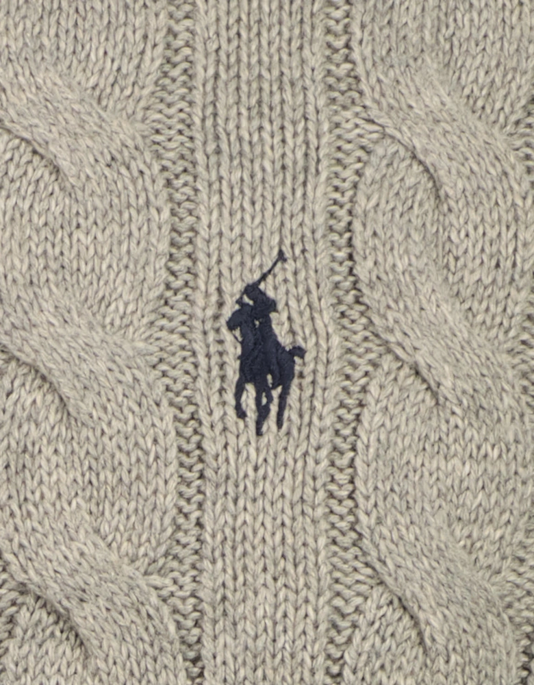 Cable-Knit Quarter Zip Jumper