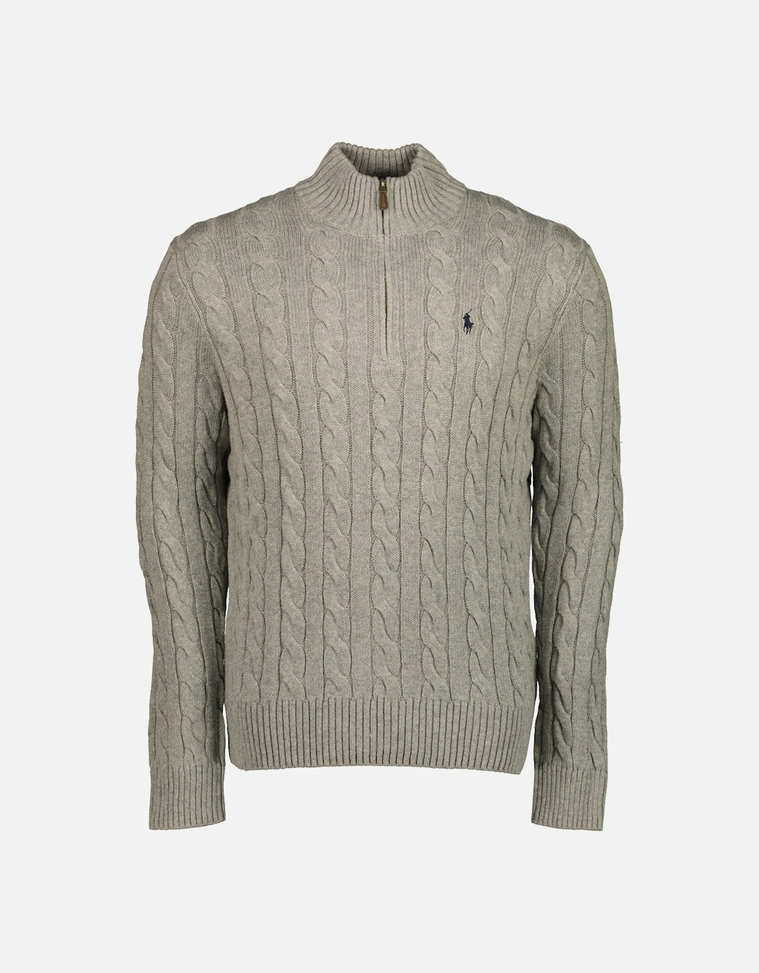 Cable-Knit Quarter Zip Jumper, 5 of 4