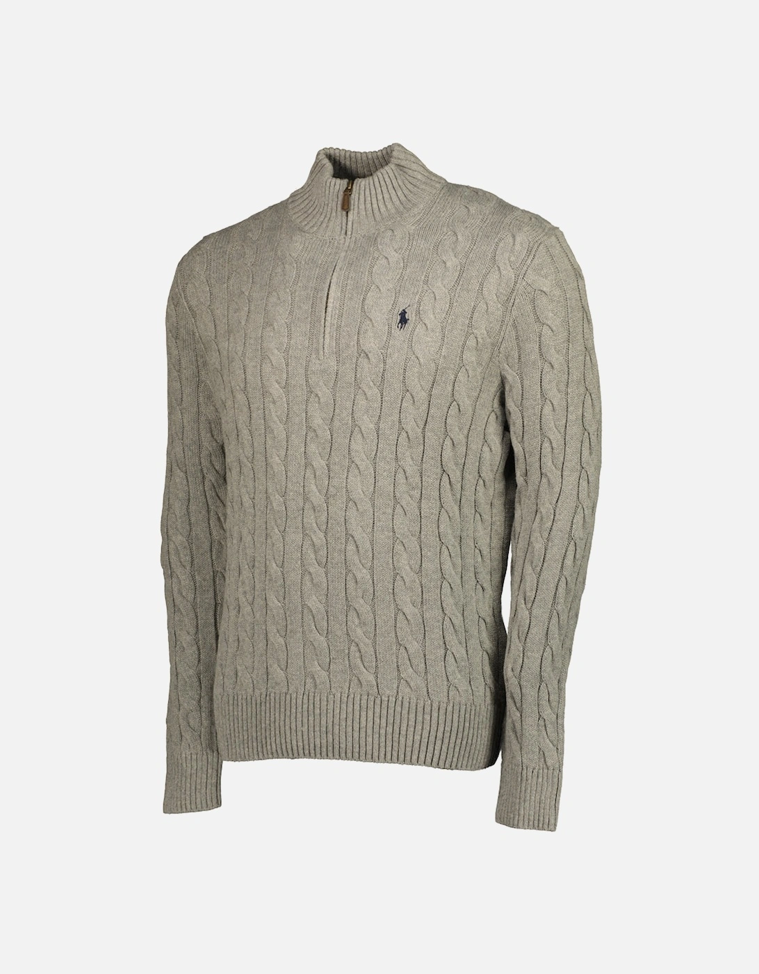 Cable-Knit Quarter Zip Jumper