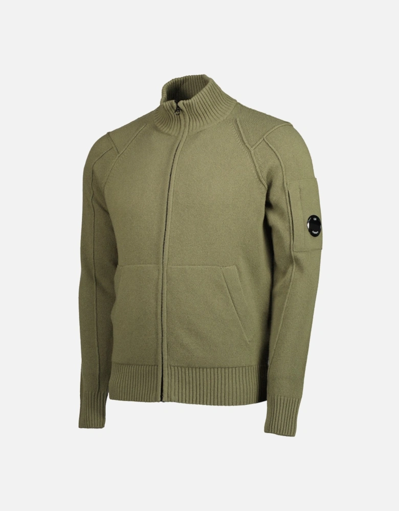 Knitted Zip-Up Lens Cardigan