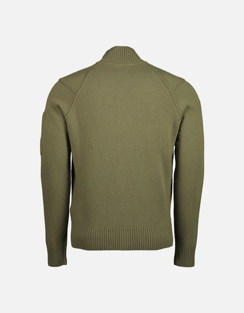 Knitted Zip-Up Lens Cardigan