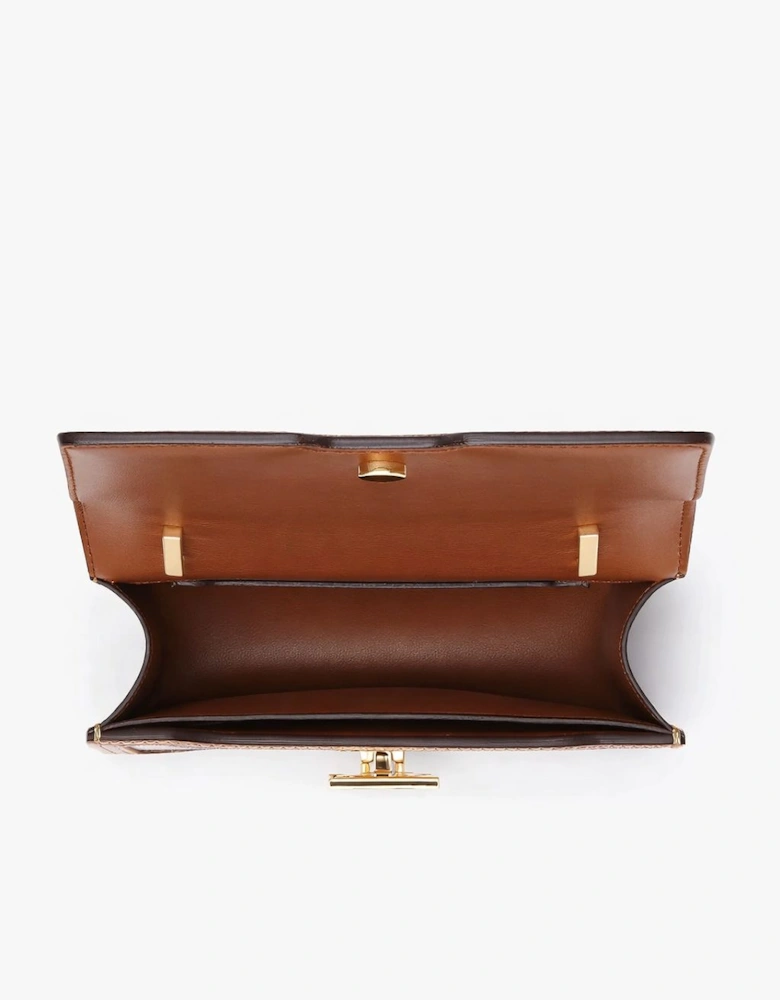 Mini TB Canvas & Leather Shoulder Bag