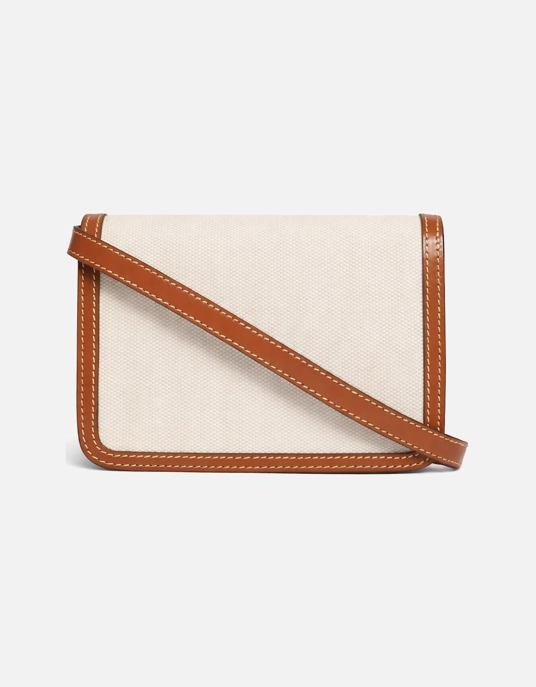 Mini TB Canvas & Leather Shoulder Bag