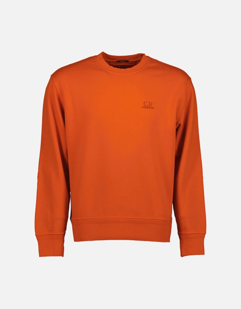 Diagonal Fleece Resist Dyed Logo Sweat