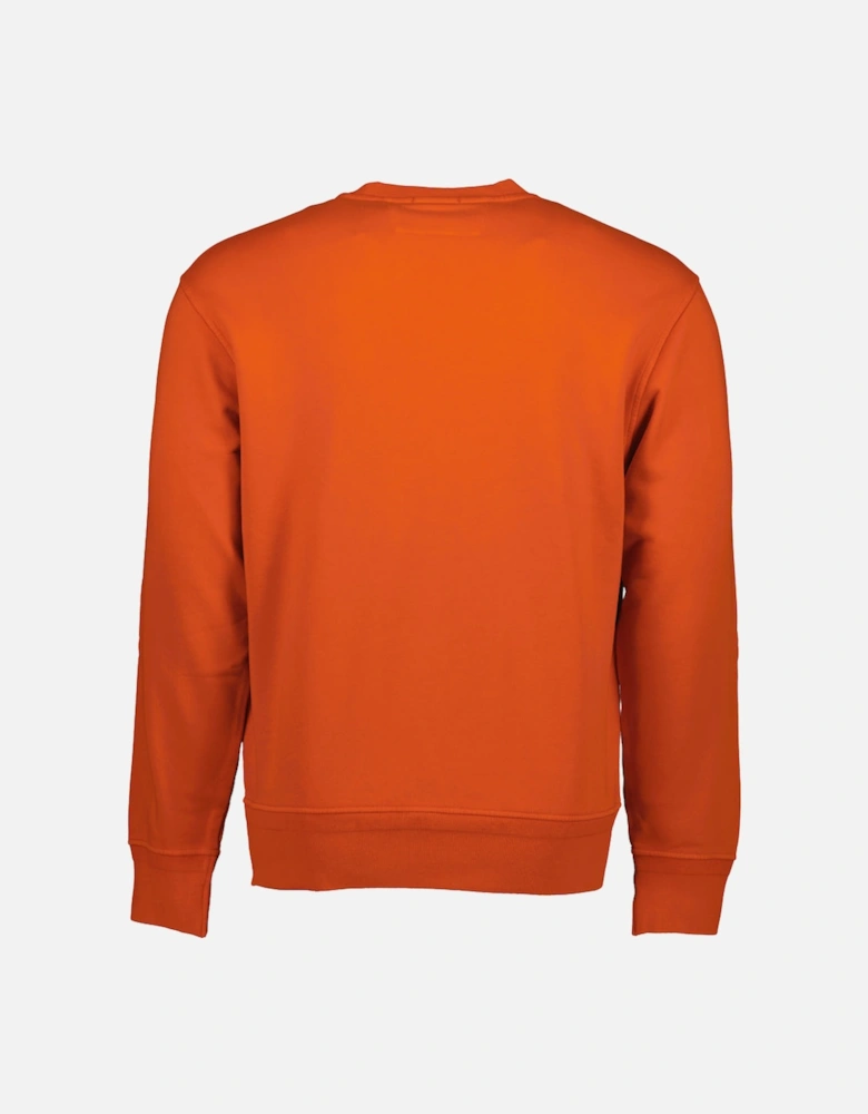 Diagonal Fleece Resist Dyed Logo Sweat