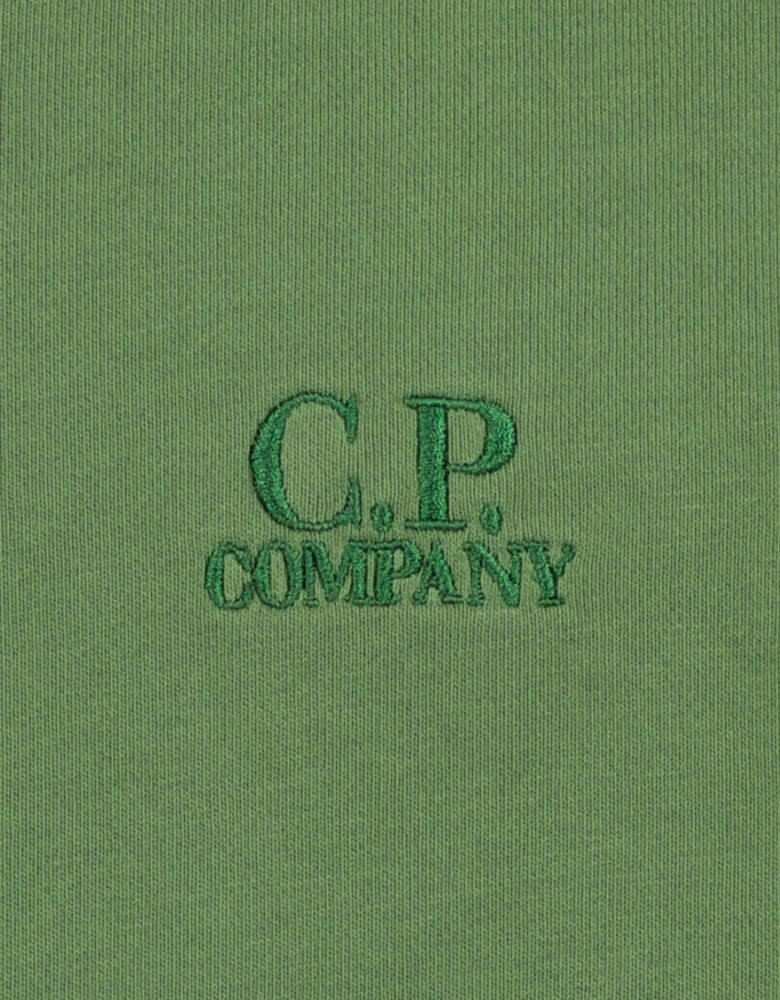 Diagonal Fleece Resist Dyed Logo Sweat