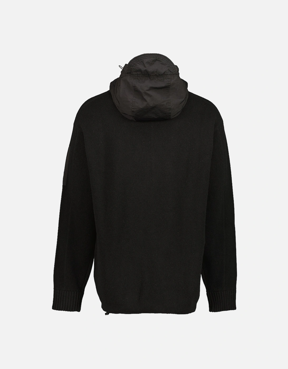 Lambswool Mixed Quarter Zip Hooded Lens Knit