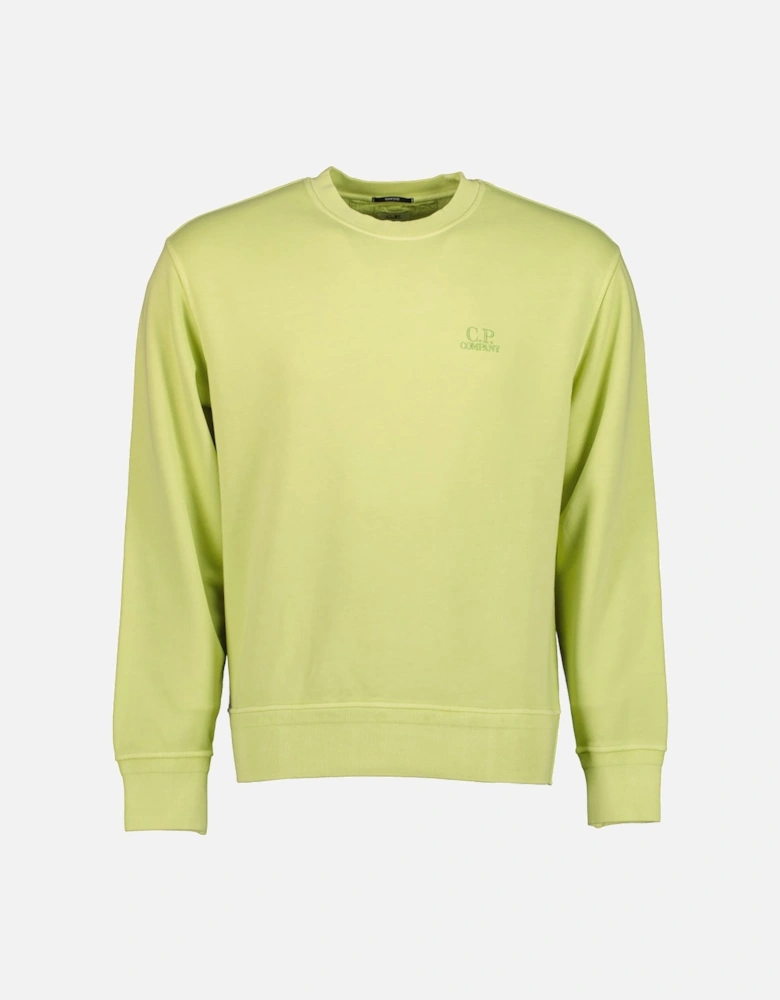 Diagonal Fleece Resist Dyed Logo Sweat