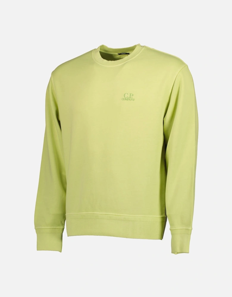 Diagonal Fleece Resist Dyed Logo Sweat