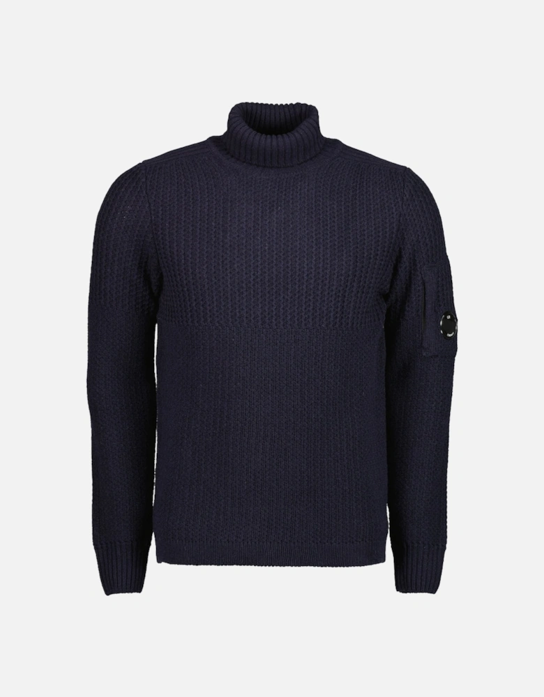 Lambswool Turtleneck Lens Knit
