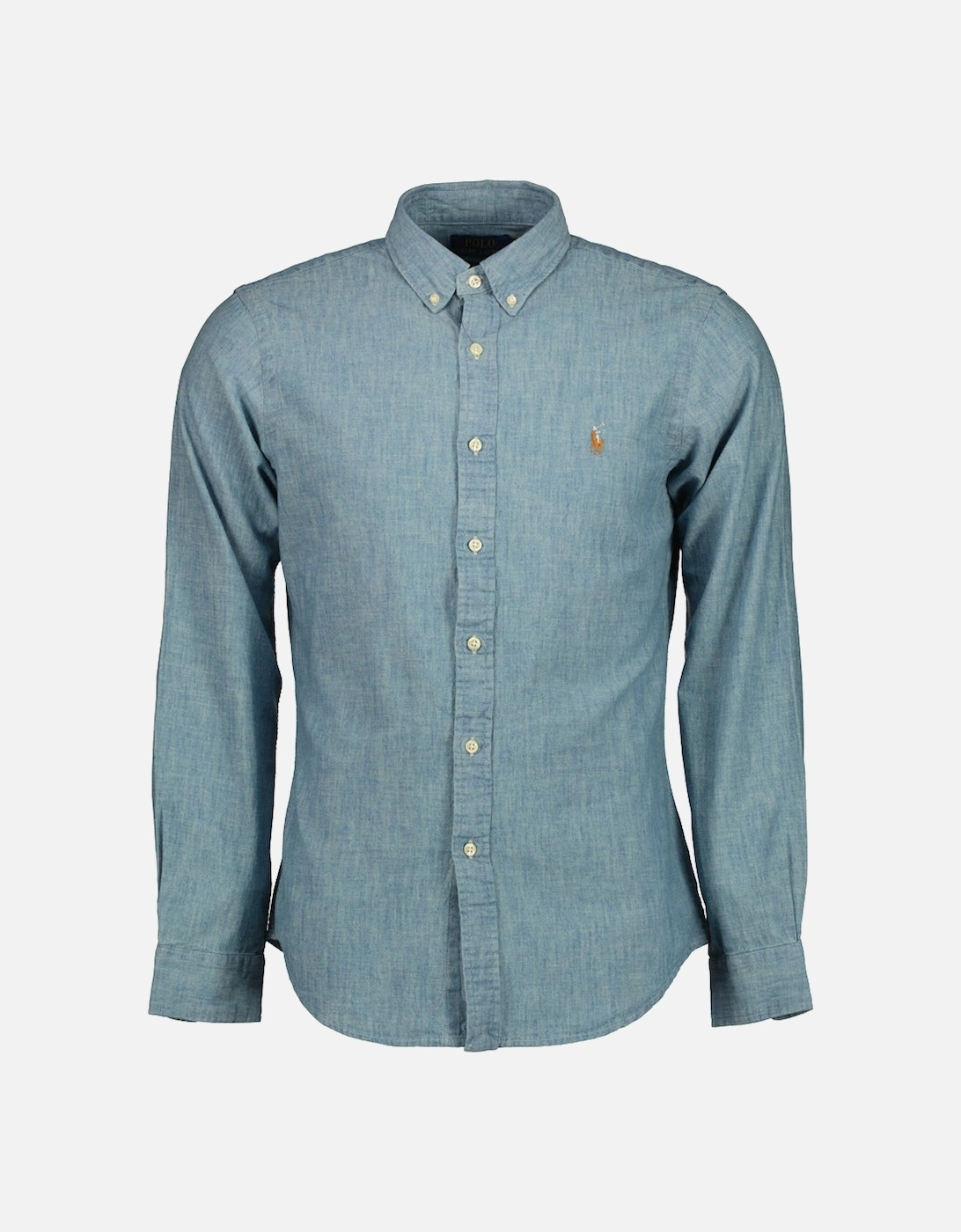 Ralph Lauren Men's Blue Slim Fit Chambray Shirt  38/Regular M