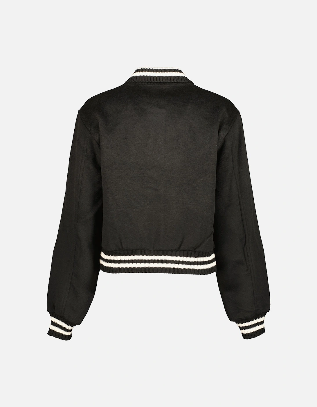 Ladies Cropped Wool Varsity Jacket