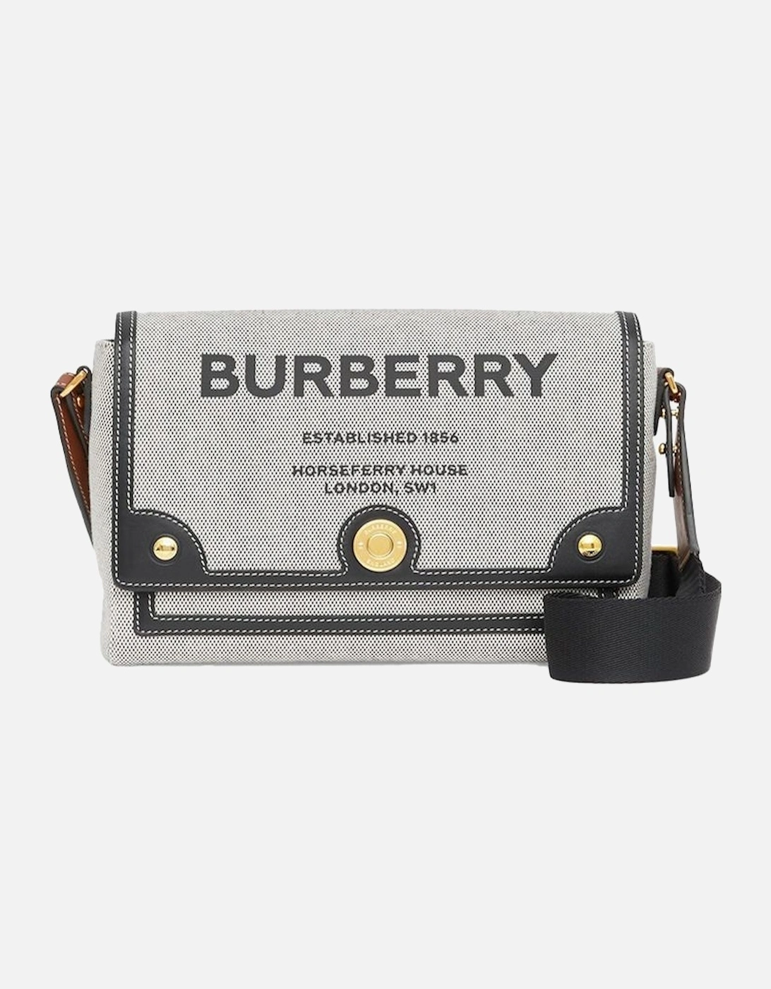 Burberry Women's Black Horseferry Canvas Note Bag - Size: Uni