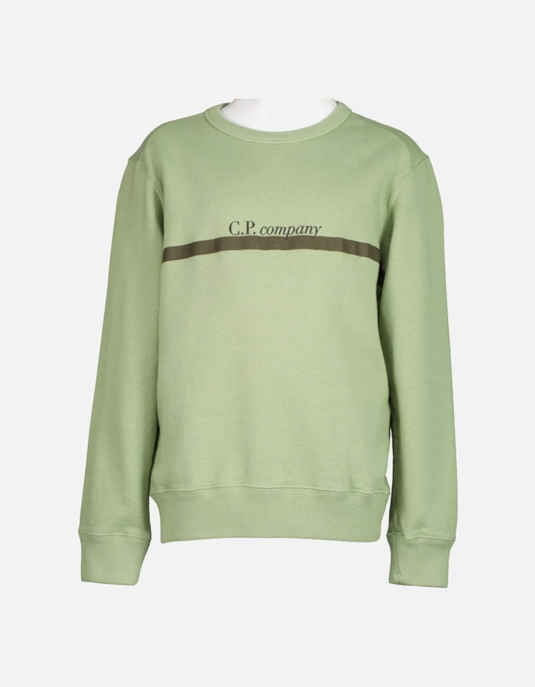 C.P. Junior Italic Stripe Logo Sweatshirt