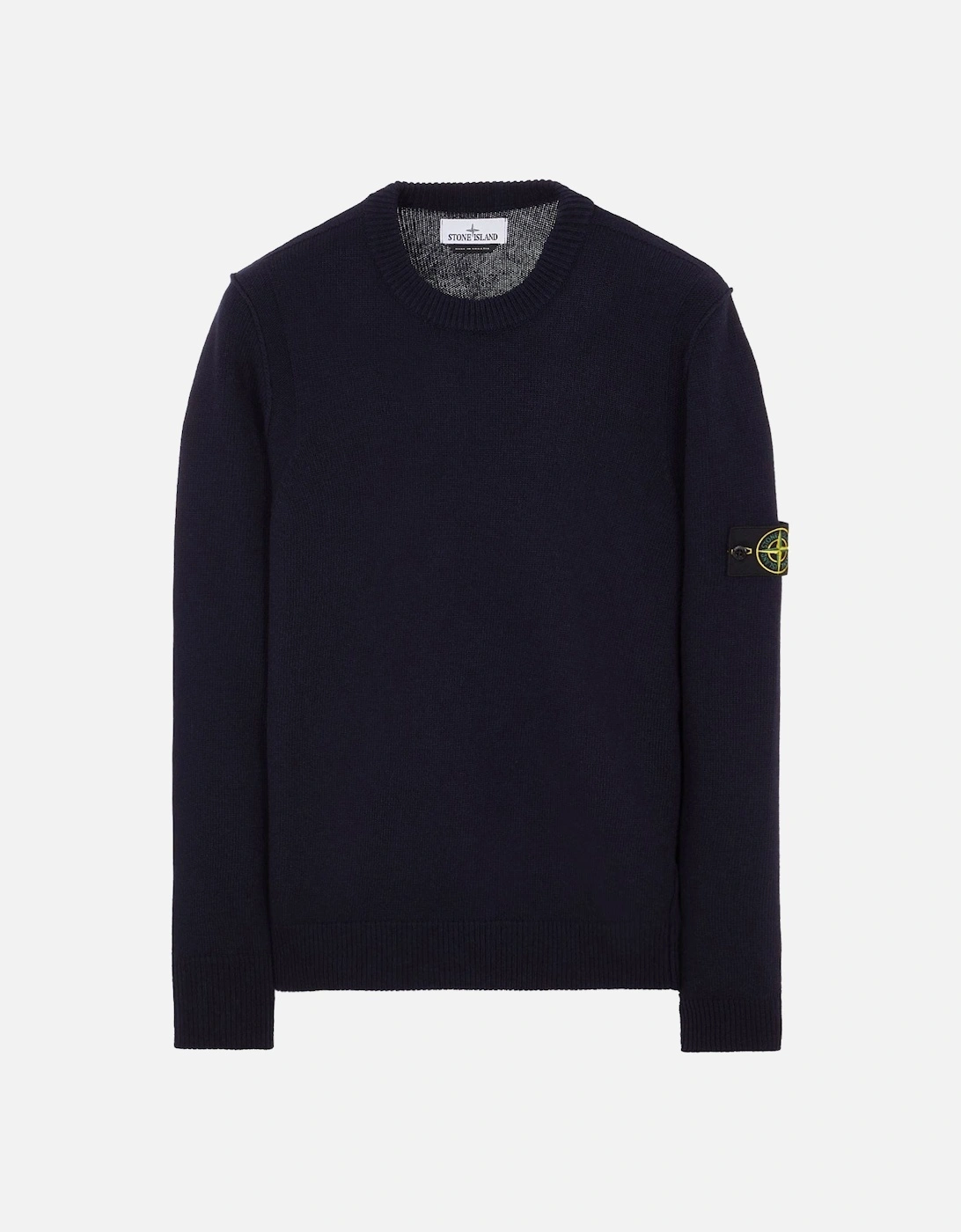 Stone Island Stone Island Men's Lambswool Crewneck Knitted Sweatshirt - Navy