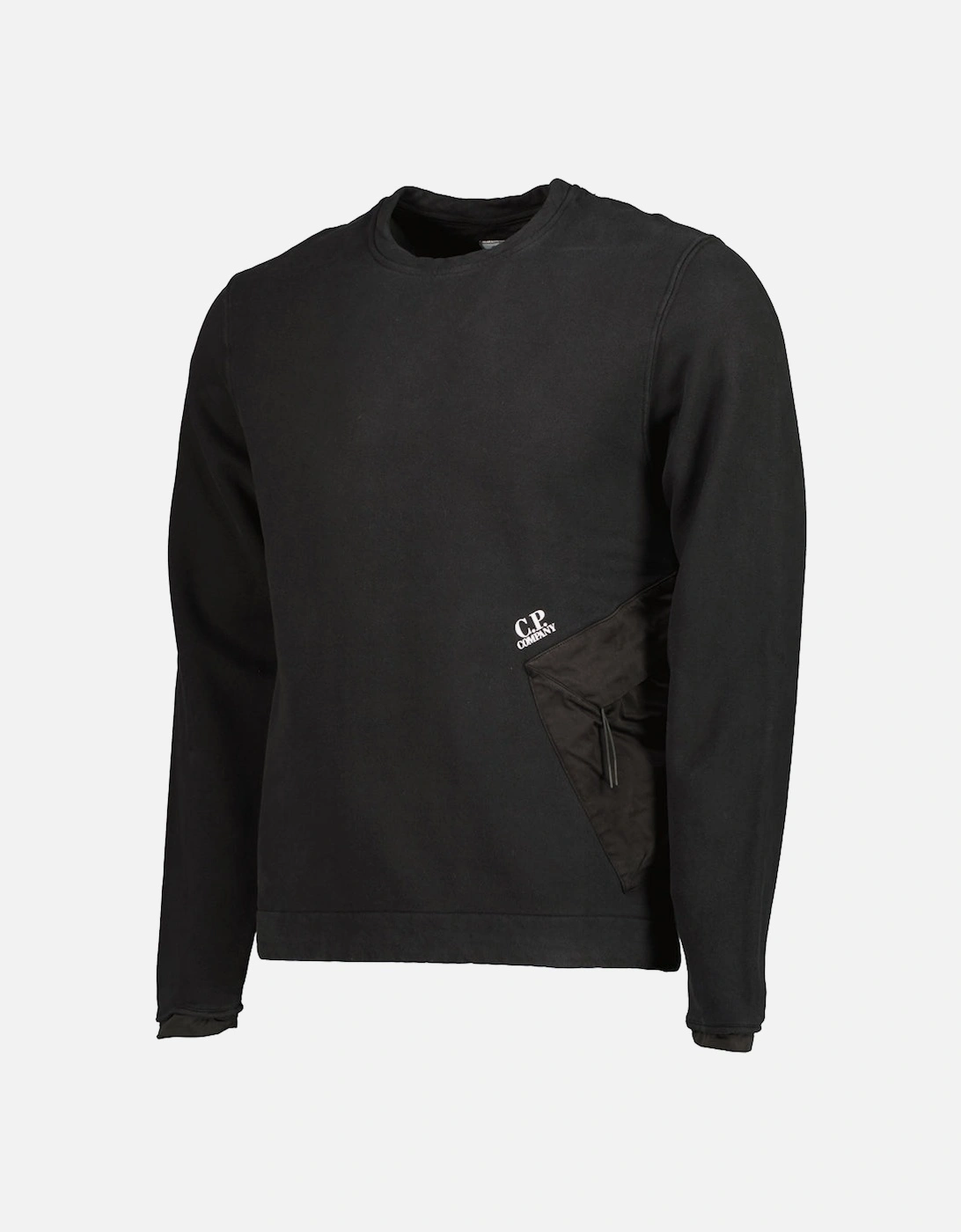 Diagonal Fleece Pocket Sweatshirt
