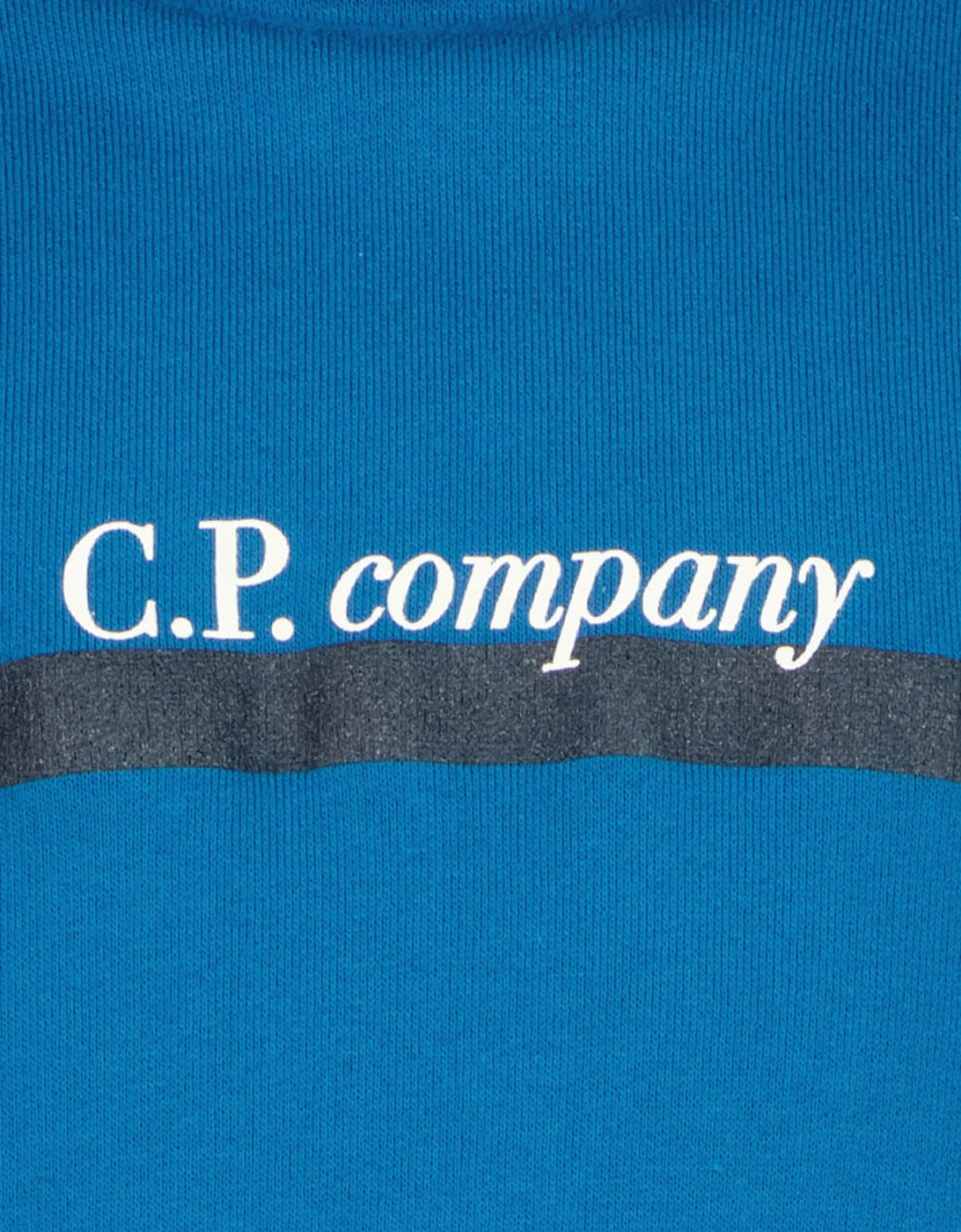 C.P. Junior Italic Stripe Logo Hoodie