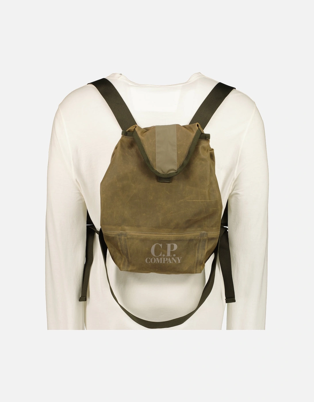 Cp Company Men's Green Tyred Logo Backpack - Size: Uni