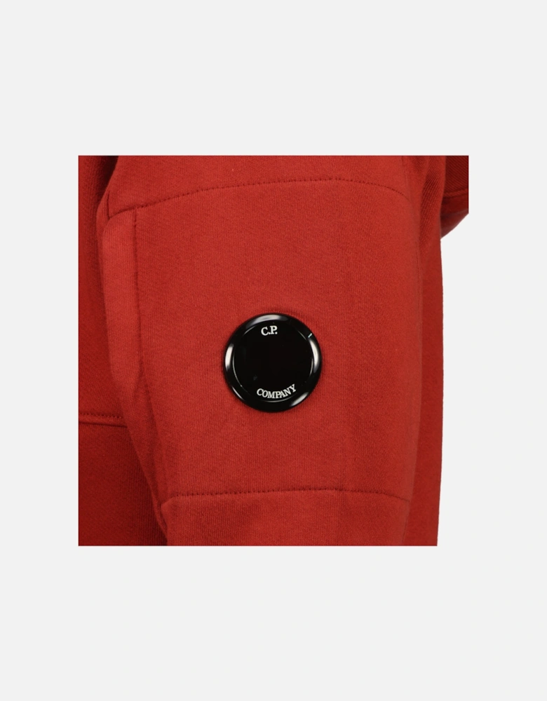 Diagonal Raised Fleece Lens Hoodie