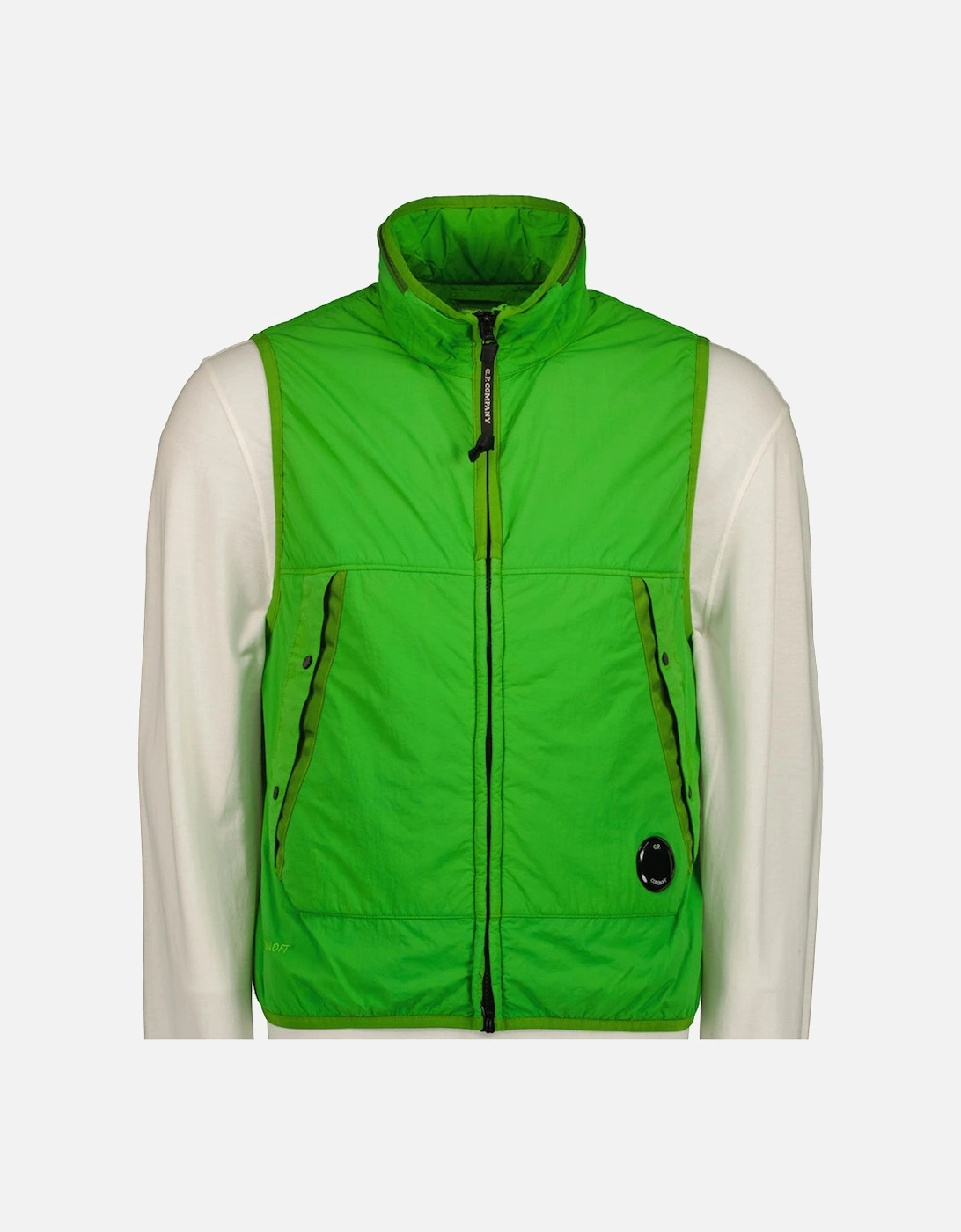 Cp Company Men's Green G.d.p. Padded Lens Vest  42/Regular Xl
