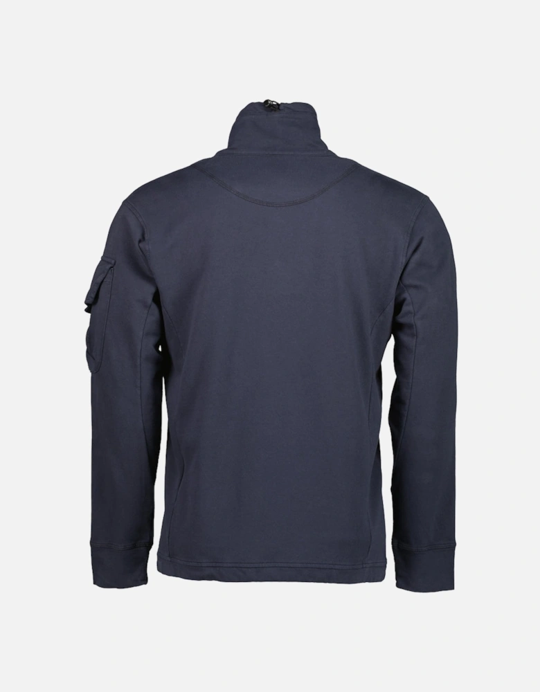 Light Fleece Polo Collar Lens Sweatshirt