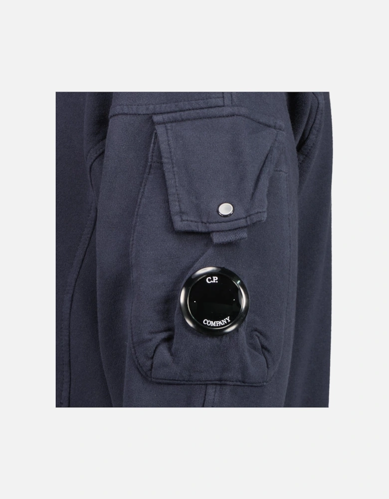 Light Fleece Polo Collar Lens Sweatshirt