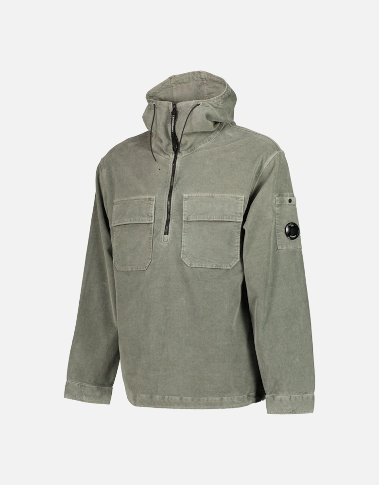 Stretch Corduroy Hooded Lens Overshirt