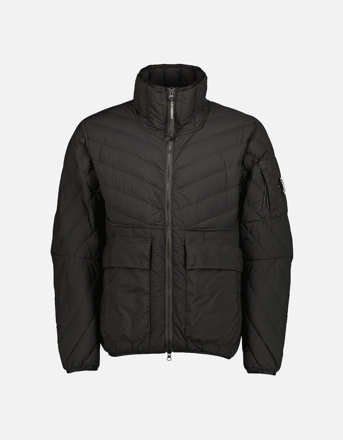 Cp Company Men's Black Down Monobloque Lens Jacket  Regular/34 Xs