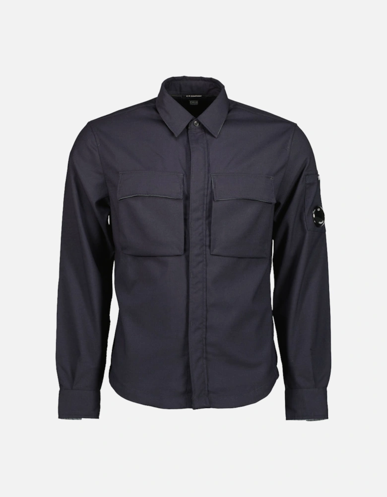Wool Gabardine Lens Shirt