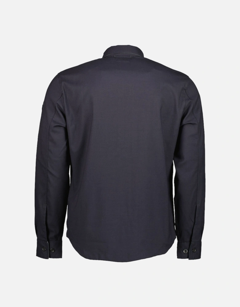 Wool Gabardine Lens Shirt