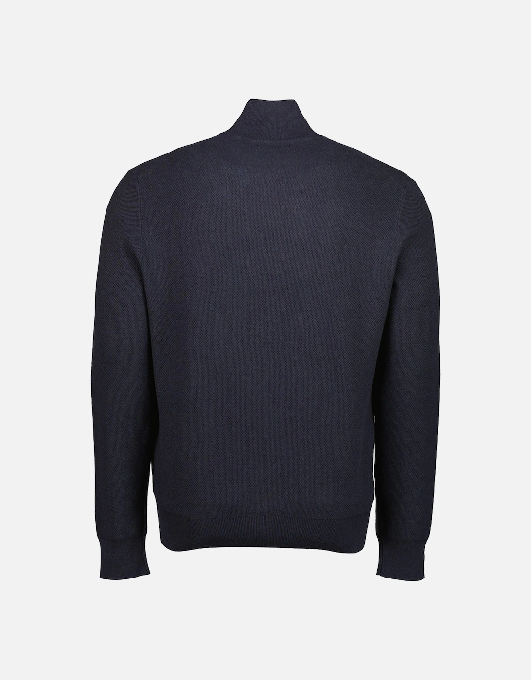 Mesh-Knit Cotton Quarter Zip Jumper