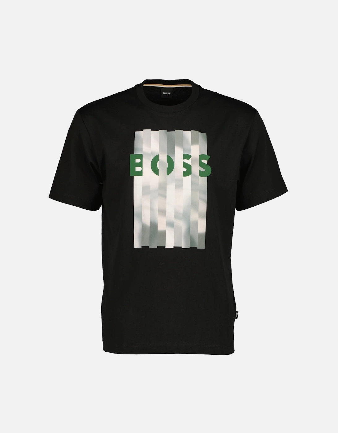 Boss Hugo Boss Men's Cotton-Jersey Graphic Logo T-Shirt - Black