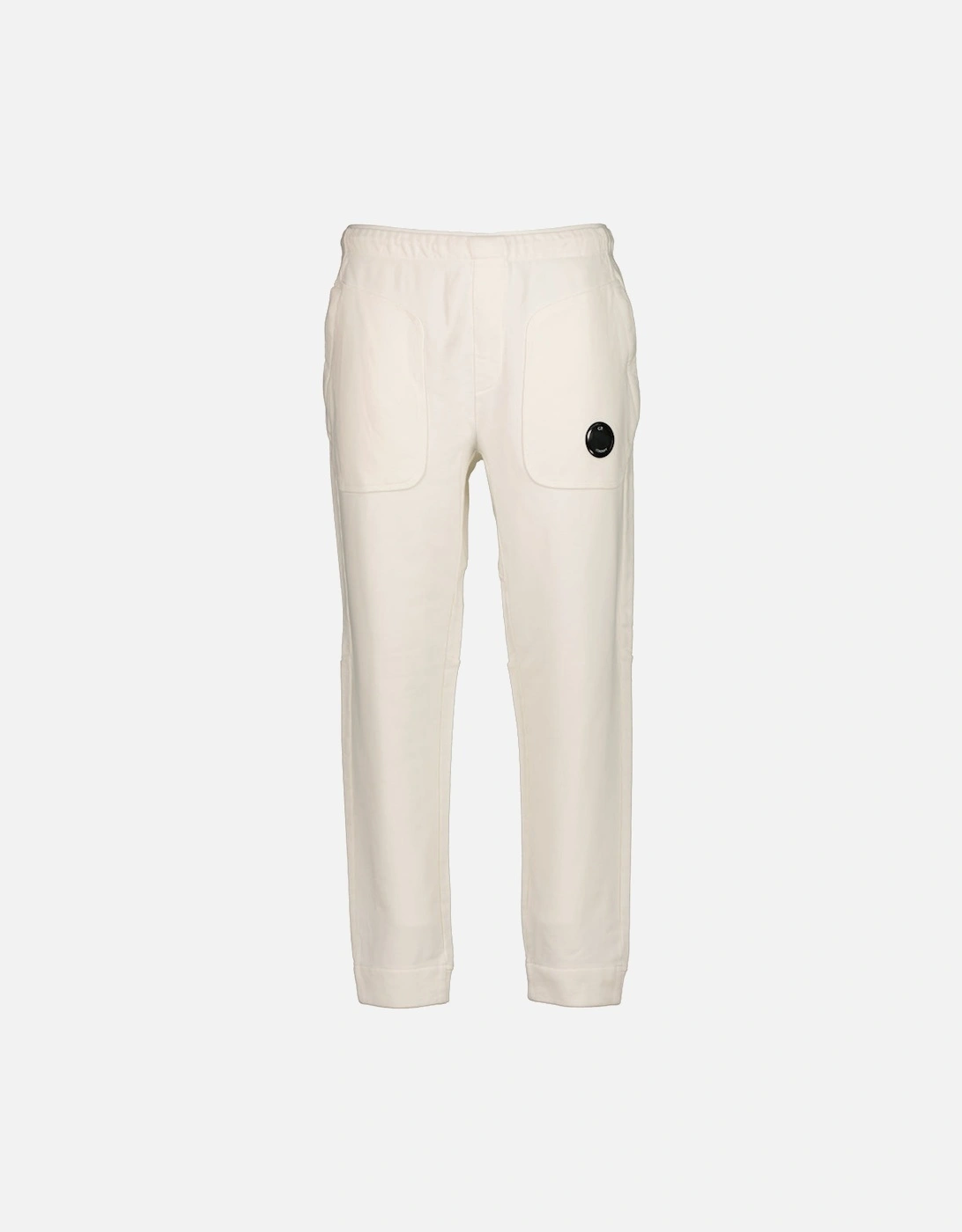 CP Company CP Company Men's Diagonal Fleece Lens Sweat Pants - White