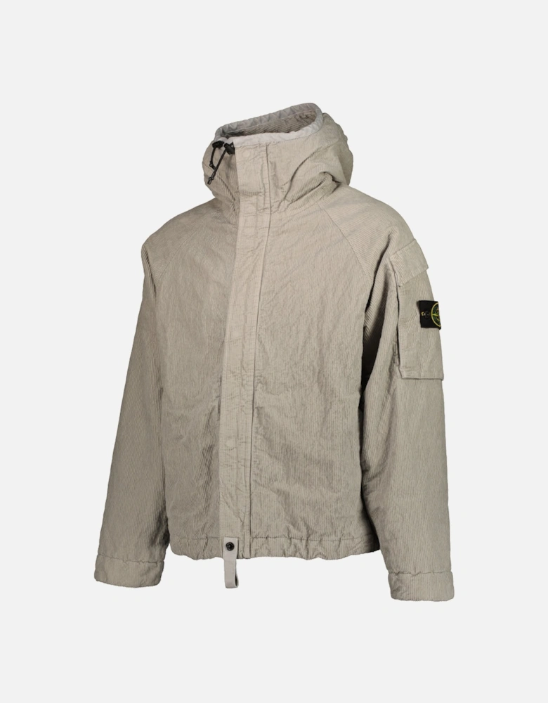 Wrinkled Corduroy Hooded Jacket