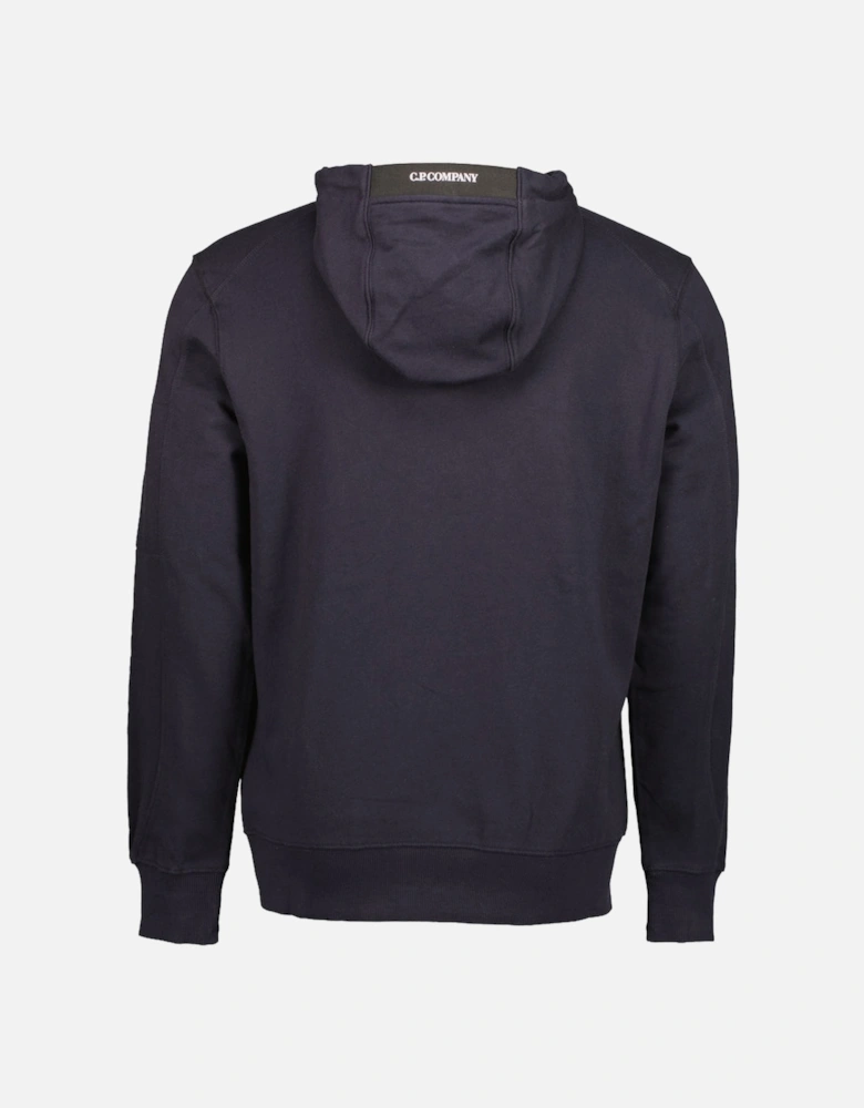 Diagonal Raised Fleece Lens Hoodie