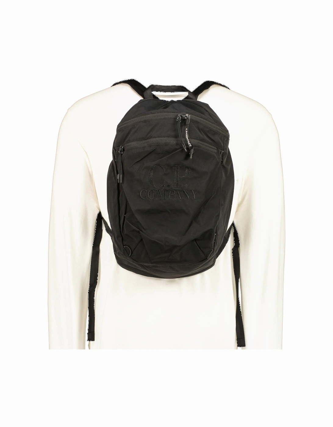 Cp Company Men's Black Chrome-R Logo Backpack - Size: Uni