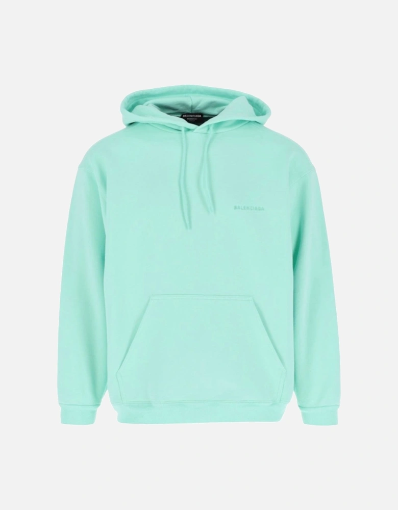 Embroidered Logo Hooded Sweatshirt Mint Green
