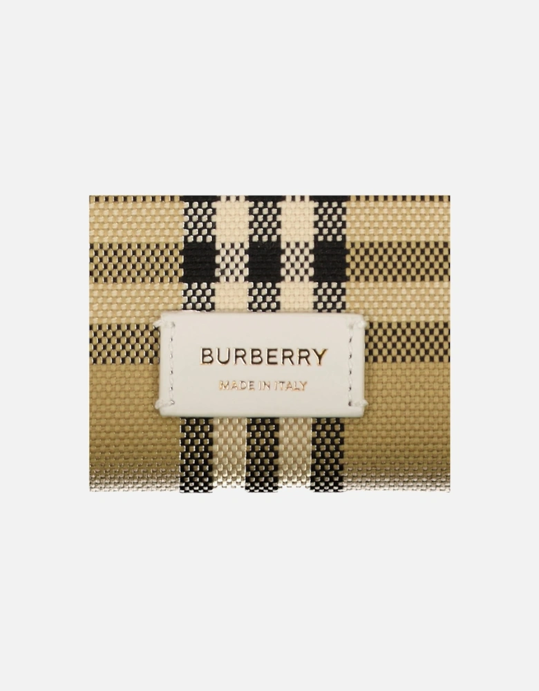 Check Cotton Canvas Medium London Tote