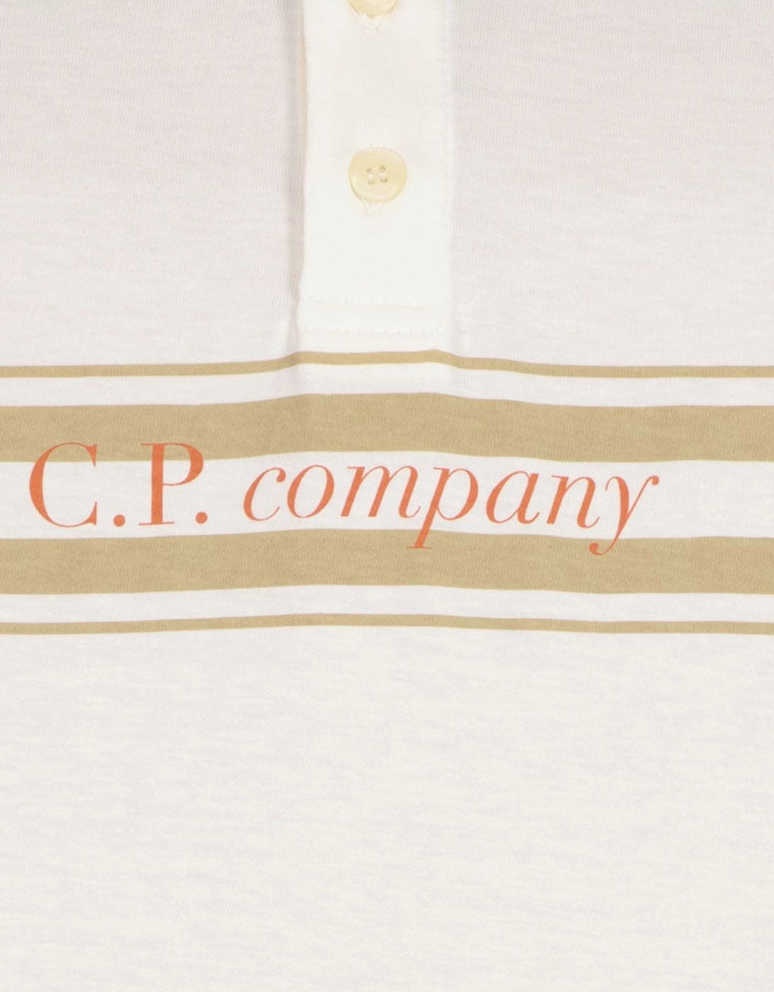 C.P. Junior Long Sleeve Stripe Logo Polo