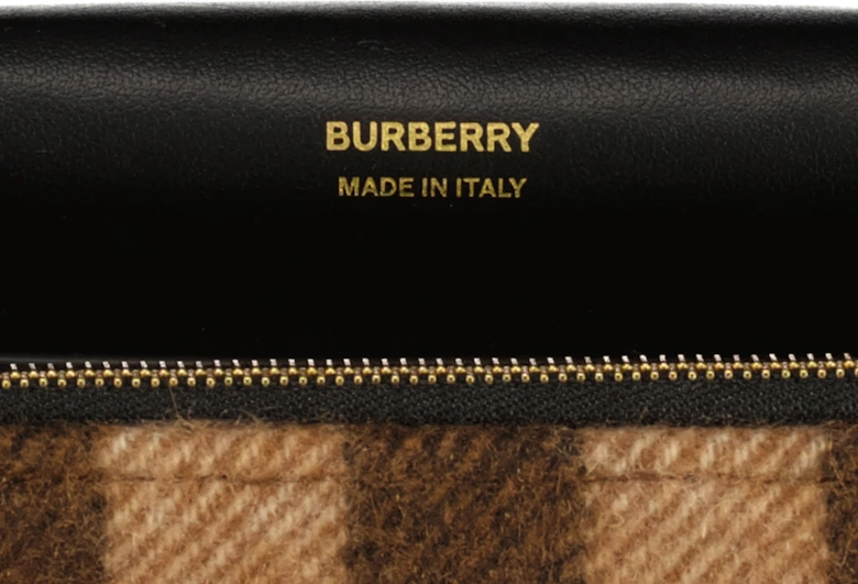 Small Check Cashmere Crossbody Bag