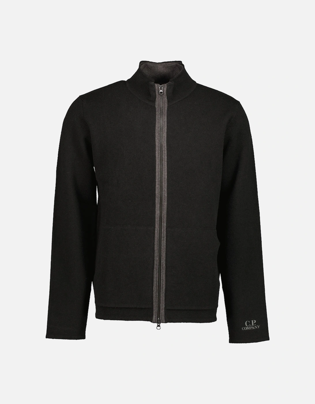 Embroidered Cuff Logo Zip Knit, 5 of 4