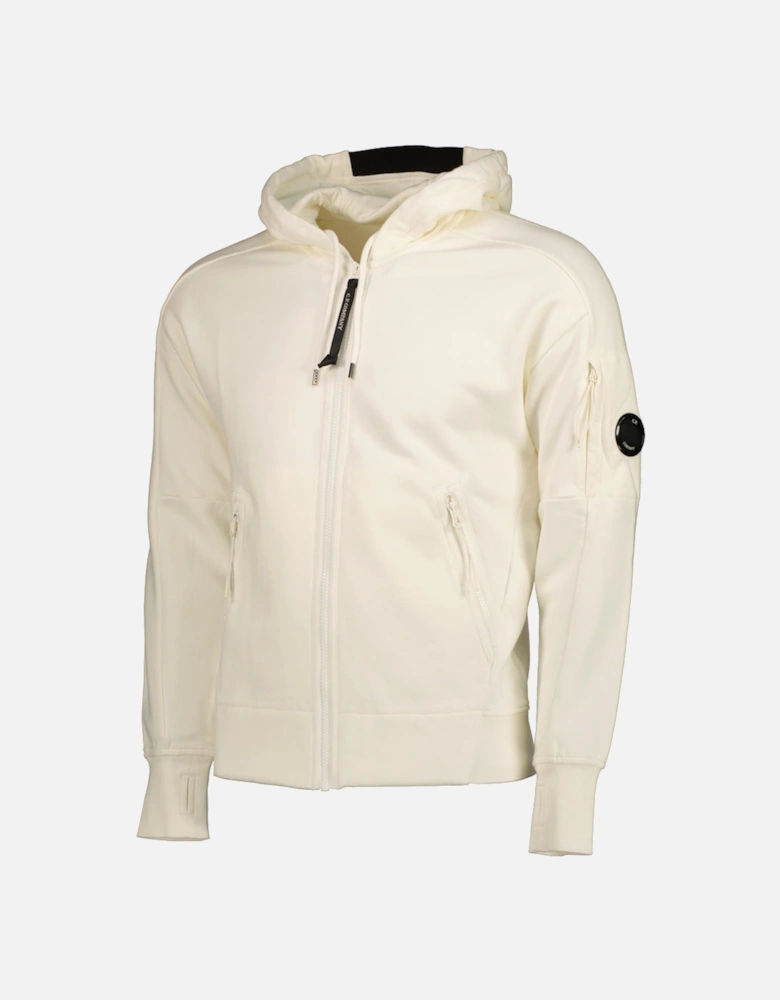 Diagonal Raised Fleece Lens Zip Hoodie